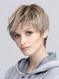 SEVEN MONO PART by ELLEN WILLE in PEARL BLONDE ROOTED 101.14.16 | Pearl Platinum, Medium Ash Blonde and Medium Blonde Blend with Shaded Roots