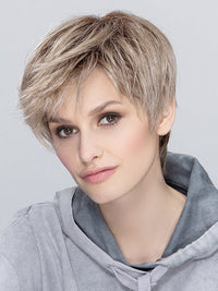 SEVEN MONO PART by ELLEN WILLE in PEARL BLONDE ROOTED 101.14.16 | Pearl Platinum, Medium Ash Blonde and Medium Blonde Blend with Shaded Roots