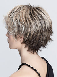 SKY by ELLEN WILLE in BISQUIT BLONDE ROOTED 20.25.6 | Darkest Brown with Light Golden Blonde and Winter White Blend with Shaded Roots