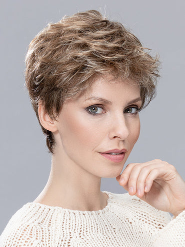 SUN MONO by ELLEN WILLE in DARK SAND ROOTED 12.20.9 | Lightest Brown blended with Light Honey and Medium Warm Brown Blend and Shaded Roots