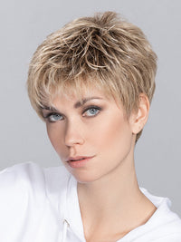 YOKO by ELLEN WILLE in SANDY BLONDE ROOTED 16.22.20 | Medium Blonde, Light Neutral Blonde, and Light Strawberry Blonde Blend with Shaded Roots