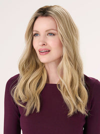 Barely There Wavy 16" by Envy | HF Synthetic Lace Front Topper | Partial Mono