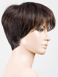 ESPRESSO LIGHTED 2.6.8 | Black/Dark Brown Blend with Medium Brown  Highlights Throughout and Concentrated in the Front with Shaded Roots