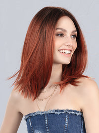 DRIVE by Ellen Wille in FIRESTORM ROOTED | Granat Red and Darkest Brown Blend with Shaded Roots