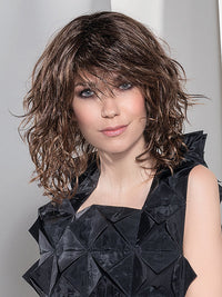 PERLA by Ellen Wille in TOFFEE BROWN SHADED 830.27 |  Medium Brown, Light Auburn, Dark Strawberry Blonde, and Light Ash Blonde Blend with dark shaded roots