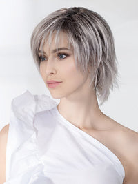 FAME SOFT by Ellen Wille in METALLIC GREY ROOTED 60.51.44 | Pearl White, Darkest/Lightest Brown, and Dark Brown with Grey Blend with Shaded Roots