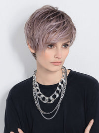 LINK MONO PART by Ellen Wille in LAVENDER ROOTED | Pearl Platinum and Medium Brown Base Blended with soft Lavender and Shaded Roots