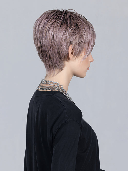 LINK MONO PART by Ellen Wille in LAVENDER ROOTED | Pearl Platinum and Medium Brown Base Blended with soft Lavender and Shaded Roots