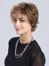 OPEN by Ellen Wille in MOCCA LIGHTED 830.12.20 | Medium Brown Blended with Light Auburn and Lightest Brown and Light Strawberry Blonde Blend with Highlights Throughout and Concentrated in the Front