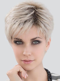 LOVE COMFORT by ELLEN WILLE in LIGHT CHAMPAGNE ROOTED 23.24.60 | Lightest Pale Blonde and Lightest Ash Blonde with Pearl White Blend and Shaded Roots