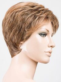 MOCCA ROOTED 830.9.20 | Medium Brown, Light Auburn and Medium Warm Brown with Light Strawberry Blonde Blend and Shaded Roots